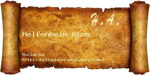Helfenbein Atos névjegykártya